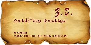 Zorkóczy Dorottya névjegykártya