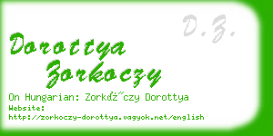 dorottya zorkoczy business card